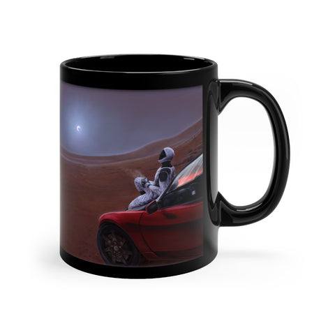 Red Car for the Red Planet - Black mug 11oz