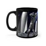 Golfing on the Moon - Black mug 11oz