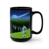 Happy Little Astronaut - Black Mug 15oz