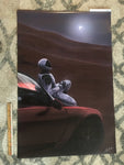Red Car on the Red Planet - Signed Poster