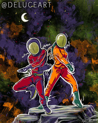 Spaceman Shuffle #2 - (8" x 10") Digital Print